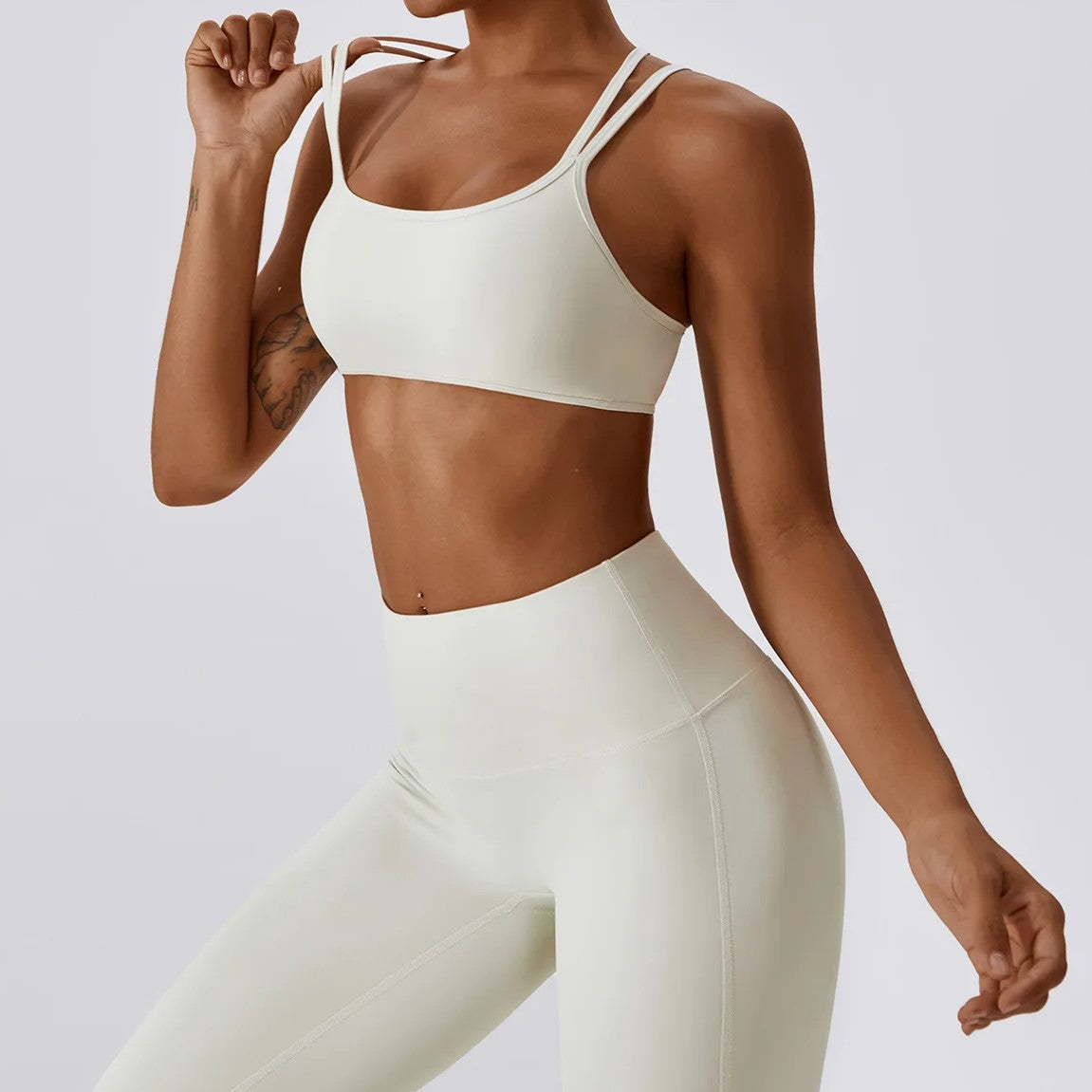 Legging Cintura Alta + Top Alças Cruzadas