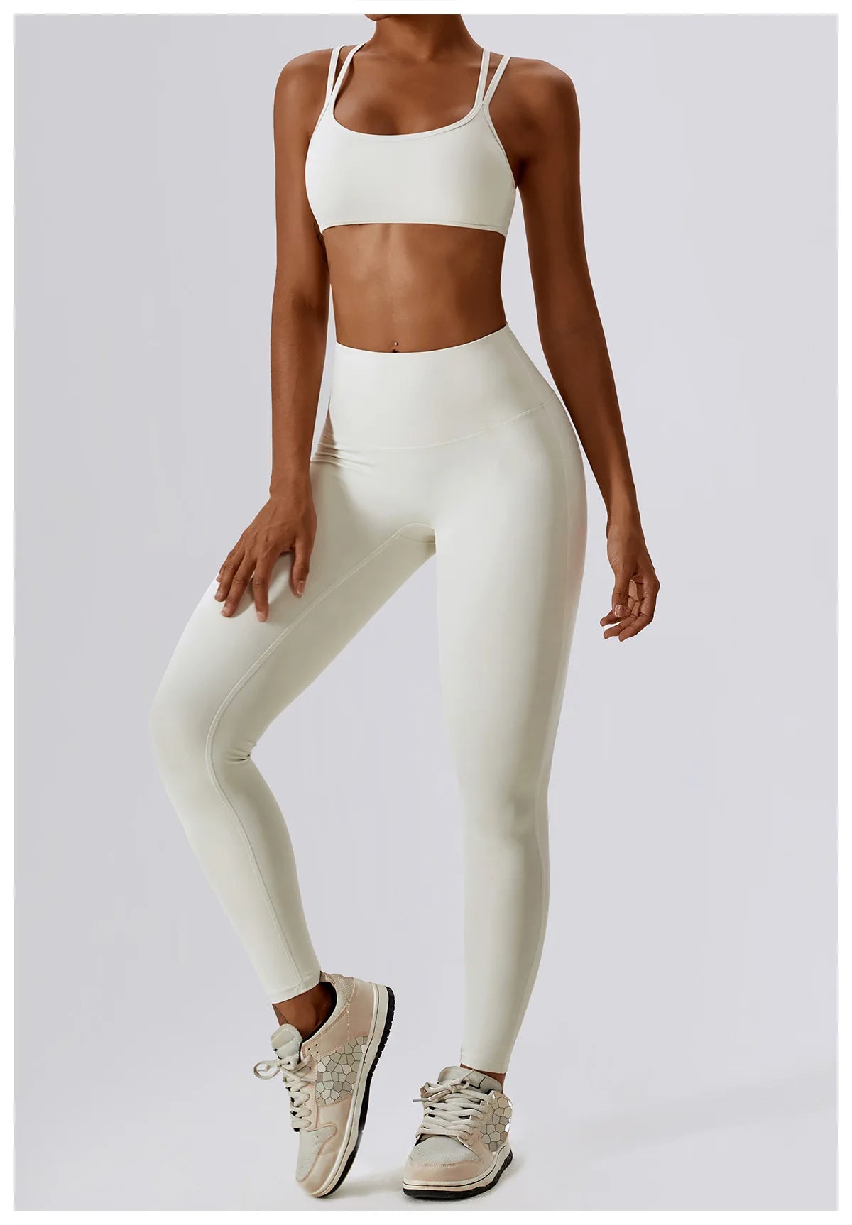 Legging Cintura Alta + Top Alças Cruzadas