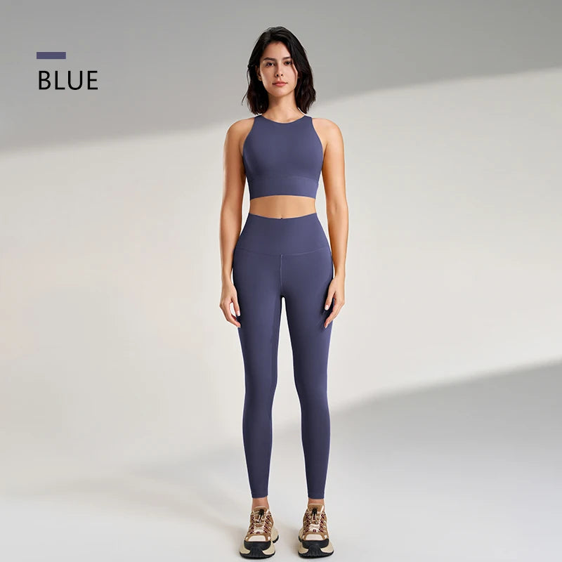 Legging Sem Costura + Top Alças Cruzadas