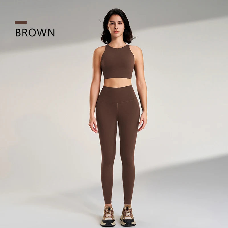 Legging Sem Costura + Top Alças Cruzadas