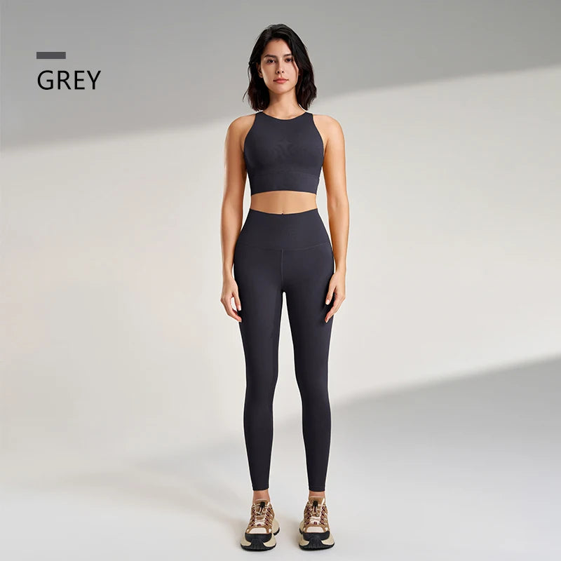 Legging Sem Costura + Top Alças Cruzadas