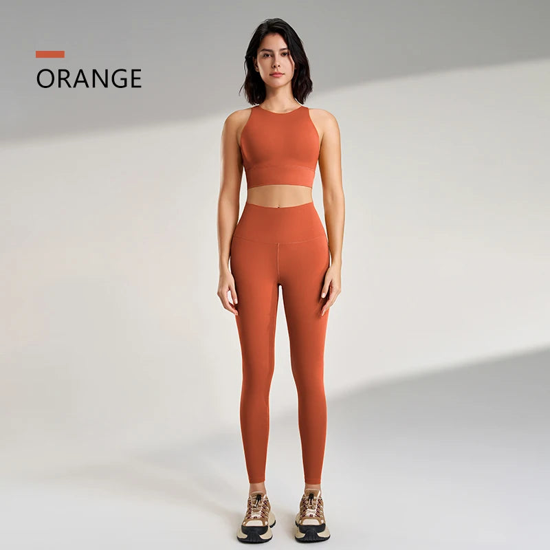 Legging Sem Costura + Top Alças Cruzadas