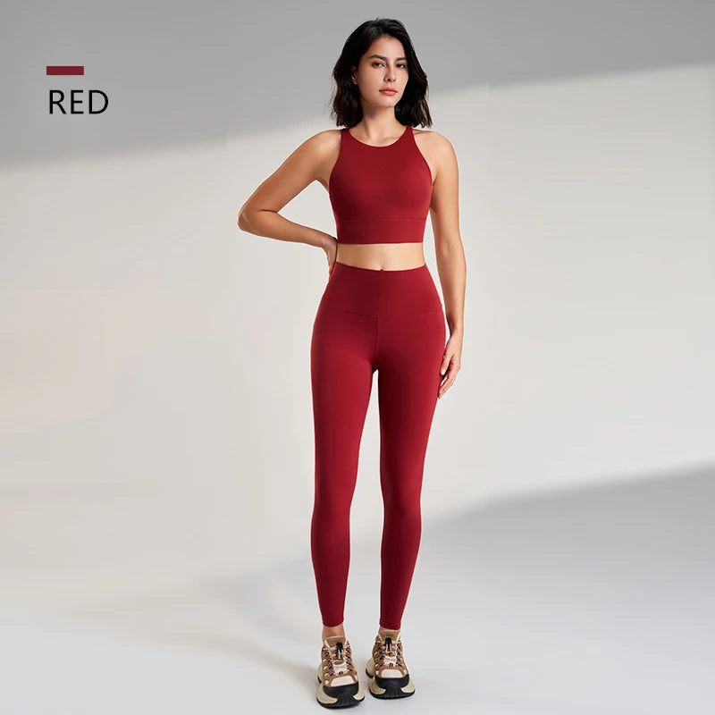 Legging Sem Costura + Top Alças Cruzadas