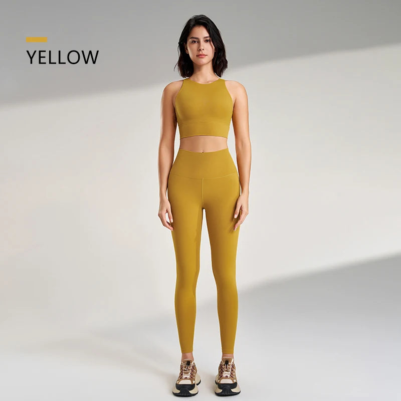 Legging Sem Costura + Top Alças Cruzadas