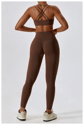 Legging Cintura Alta + Top Alças Cruzadas